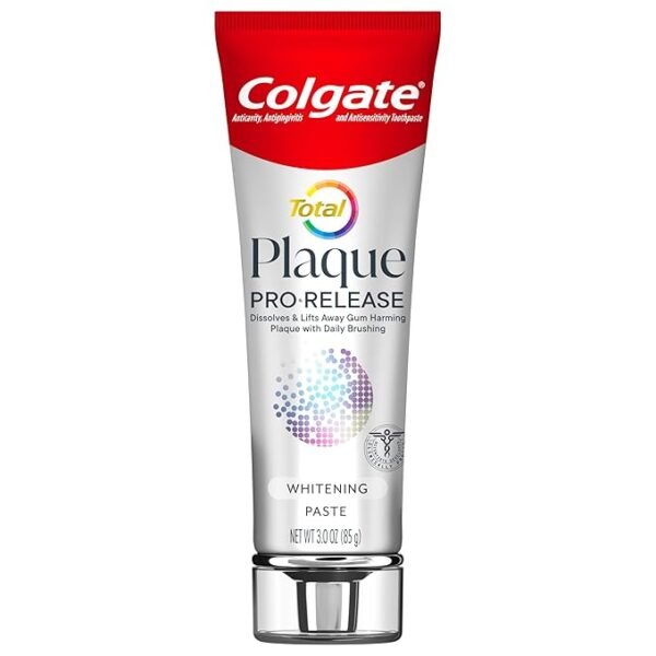 Colgate Total Plaque Pro Release Whitening Toothpaste, 2 Pack, 3.0 Oz Tubes - Image 2