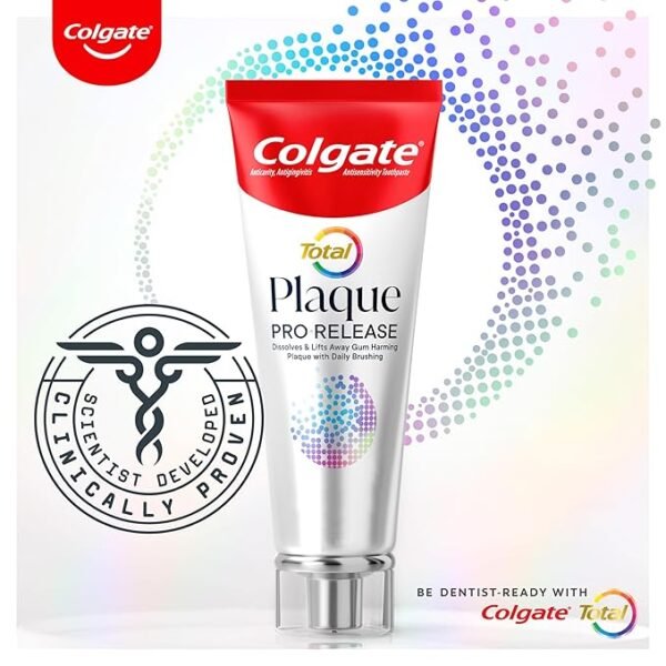 Colgate Total Plaque Pro Release Whitening Toothpaste, 2 Pack, 3.0 Oz Tubes - Image 7