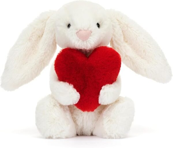 Jellycat Bashful Red Love Heart Bunny Stuffed Animal, Small 7 inches | Rabbit & Bunny Plush Toy | Classic Children's Gift | Valentine's Day Gift