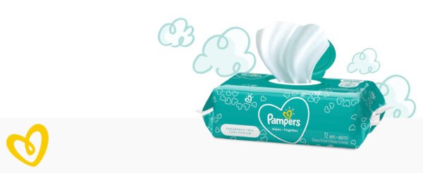 Pampers Baby Wipes, Complete Clean Baby Fresh Scented Wipe, Gently Cleans Head to Toe, 864 Total (12 Flip-Top Packs) - Image 5